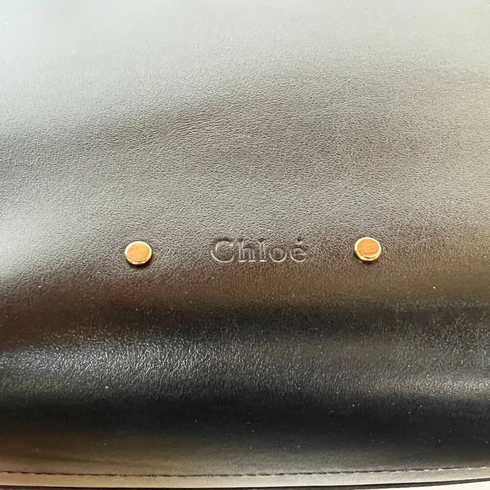 Chloe C Zipped Tote Black Leather Bag - Picture 13 of 14